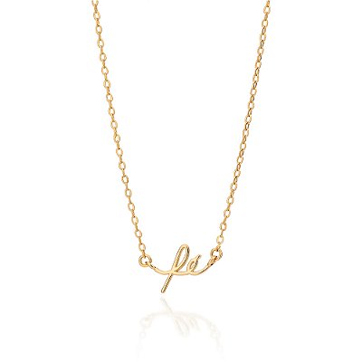 GARGANTILHA FÉ FOLHEADO A OURO. MED 50CM ROMMANEL 532597