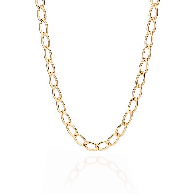 GARGANTILHA FOLHEADO A OURO ELO GROUMET 2,00. MED 45CM ROMMANEL 532599