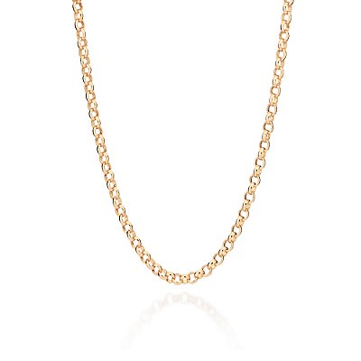 CORRENTE FOLHEADO A OURO ELO PORTUGUÊS 7MM. MED 42CM ROMMANEL 532618