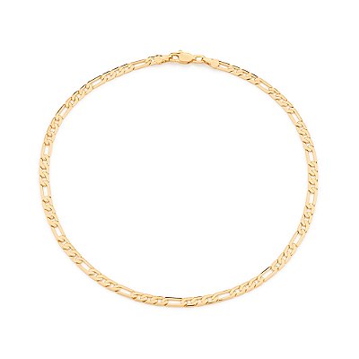 GARGANTILHA FOLHEADO A OURO FIO ELOS BATIDOS. MED 42CM ROMMANEL 532642