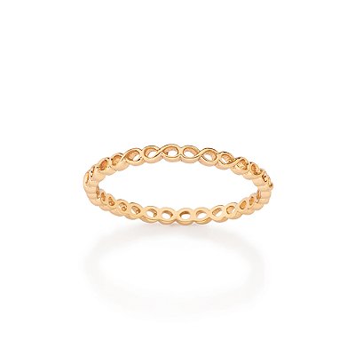 ANEL SKINNY INFINITOS FOLHEADO A OURO ROMMANEL 513623