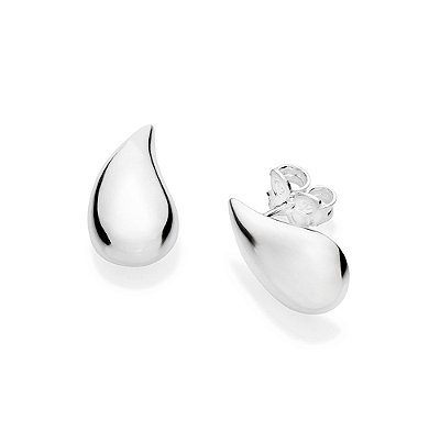 BRINCO PRATA 925 GOTA ABAULADA. MED 1,40CM ROMMANEL 820321