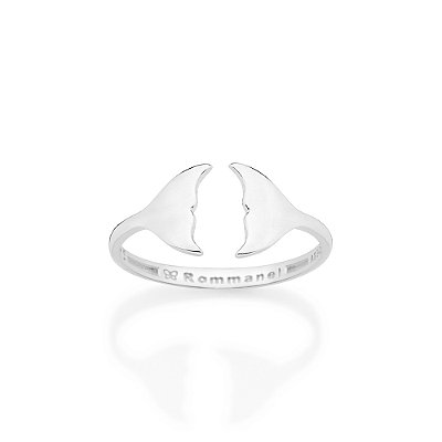 ANEL AJUSTÁVEL PRATA 925 CAUDA DE BALEIA ROMMANEL 810386