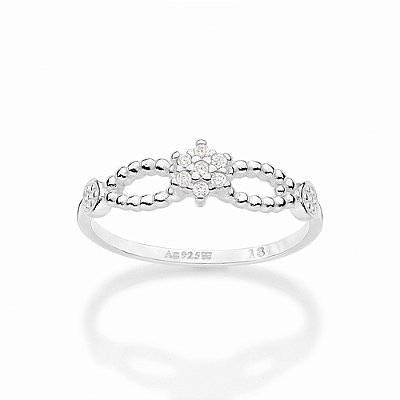 ANEL SKINNY PRATA 925 ARO TORCIDO COM ZIRCÔNIAS ROMMANEL 810387