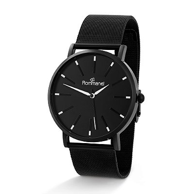 RELÓGIO ANALÓGICO SOCIAL PRETO ROMMANEL 650136