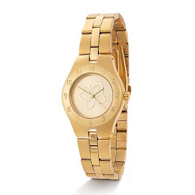 RELÓGIO ANALÓGICO SOCIAL DOURADO ROMMANEL 650157