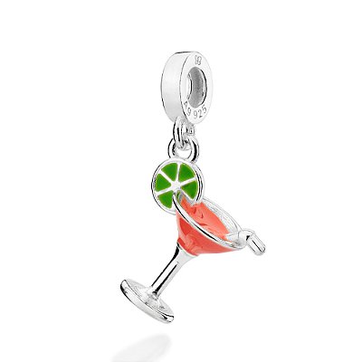 BERLOQUE PRATA 925 TAÇA MARTINI COM APLICAÇÃO DE RESINA. MED 2,8CM ROMMANEL 840303