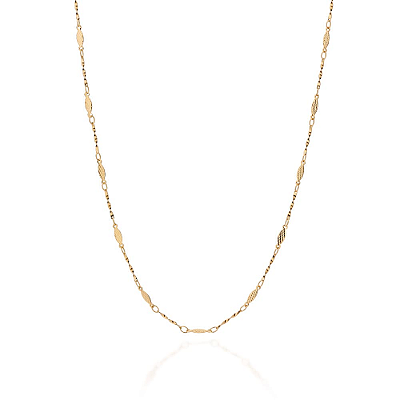 CORDÃO FOLHEADO A OURO FIO TORCIDO COM NAVETES. MED 70CM ROMMANEL 532630