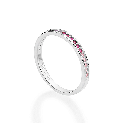 ANEL APARADOR PRATA 925 COM ZIRCÔNIAS COLORIDO ROMMANEL 810408