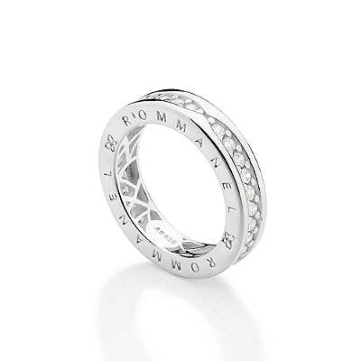 ANEL APARADOR PRATA 925 COM ZIRCÔNIAS ROMMANEL 810401