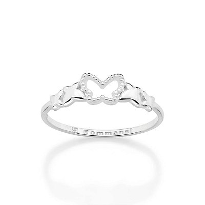 ANEL SKINNY PRATA 925 COM BORBOLETAS ROMMANEL 810389