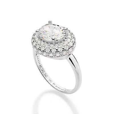MAXI ANEL OVAL PRATA 925 COM ZIRCÔNIAS ROMMANEL 810390