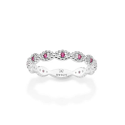 ANEL SKINNY PRATA 925 INFINITOS COM ZIRCÔNIAS COLORIDO ROMMANEL 810402