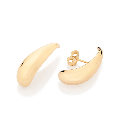 BRINCO GOTA ABAULADA FOLHEADO A OURO. MED 2,30CM ROMMANEL 527631