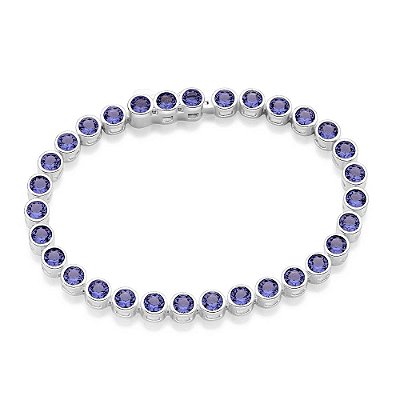 PULSEIRA RIVIERA PRATA 925 COM ZIRCÔNIAS LILÁS. MED 17CM ROMMANEL 850129