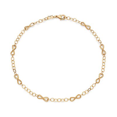 GARGANTILHA FOLHEADO A OURO INFINITOS DUPLOS. MED 42CM ROMMANEL 532654