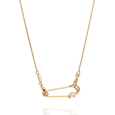 GARGANTILHA FOLHEADO A OURO COM PINGENTE CANIVETE. MED 45CM ROMMANEL 532652