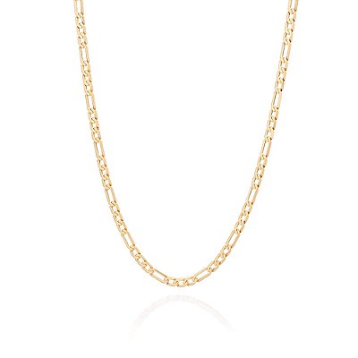 GARGANTILHA FOLHEADO A OURO ELOS BATIDOS 3X1. MED 50CM ROMMANEL 532640