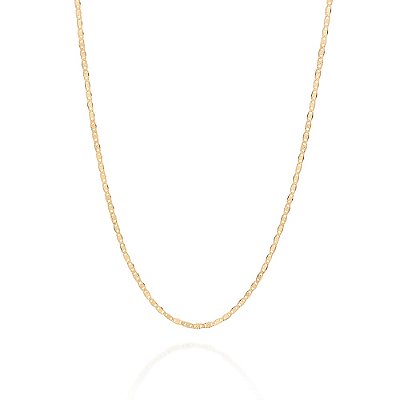 CORDÃO FOLHEADO A OURO ELO PIASTRINE. MED 70CM ROMMANEL 532659