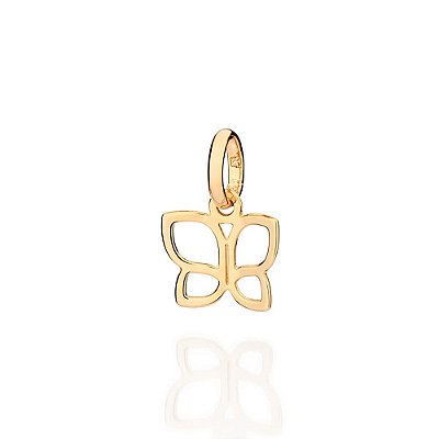 PINGENTE FOLHEADO A OURO BORBOLETA VAZADA. MED 1,7CM ROMMANEL 542992