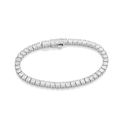 PULSEIRA MASCULINA RIVIERA PRATA 925 COM ZIRCÔNIAS. MED 19CM ROMMANEL 850139