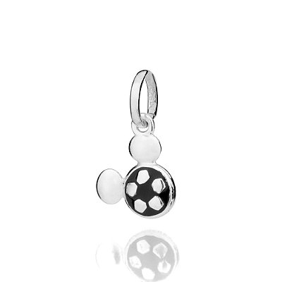 PINGENTE PRATA 925 MICKEY BOLA DE FUTEBOL COM APLICAÇÃO DE RESINA. MED 1,9CM ROMMANEL 840342