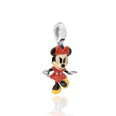 BERLOQUE PRATA 925 MINNIE 3D COM APLICAÇÃO DE RESINA. MED 2,9CM ROMMANEL 840356