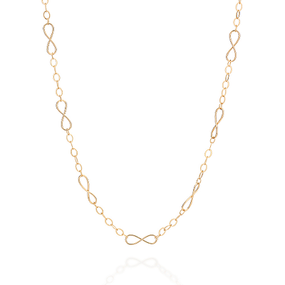 GARGANTILHA INFINITOS FOLHEADO A OURO. MED 42CM ROMMANEL 532671