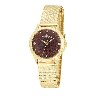 RELÓGIO FEMININO ANALÓGICO SOCIAL DOURADO ROMMANEL 650247