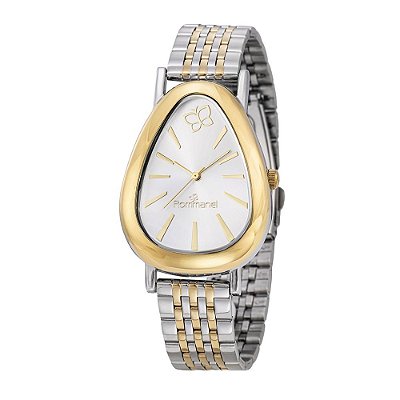RELÓGIO FEMININO ANALÓGICO SOCIAL MISTO PRATA COM DOURADO ROMMANEL 650139