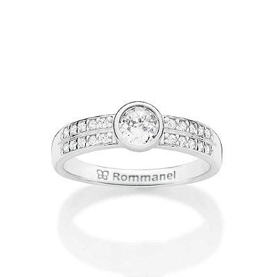 ANEL PRATA 925 COM ZIRCÔNIAS ROMMANEL 810441