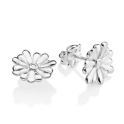 BRINCO FLOR MARGARIDA PRATA 925 COM ZIRCÔNIA. MED 1,2CM ROMMANEL 820348