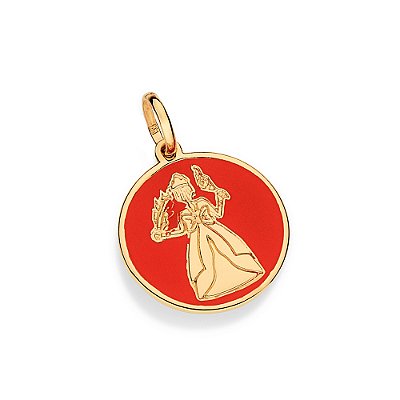 PINGENTE MEDALHA FOLHEADO A OURO IANSÃ COM APLICAÇÃO DE RESINA. MED 3,6CM ROMMANEL 543005