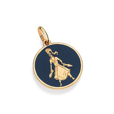 PINGENTE MEDALHA FOLHEADO A OURO OGUM COM APLICAÇÃO DE RESINA. MED 3,6CM ROMMANEL 543000