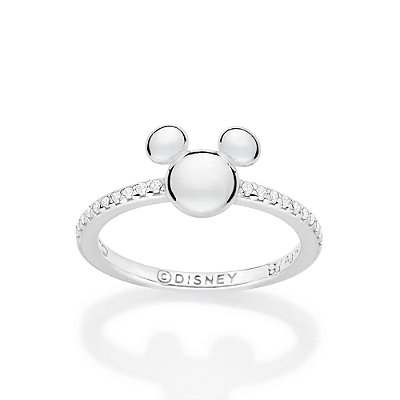 ANEL SKINNY PRATA 925 MICKEY COM ZIRCÔNIAS ROMMANEL 810440