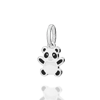 PINGENTE INFANTIL PANDA PRATA 925 COM APLICAÇÃO DE RESINA. MED 1,7CM ROMMANEL 840325