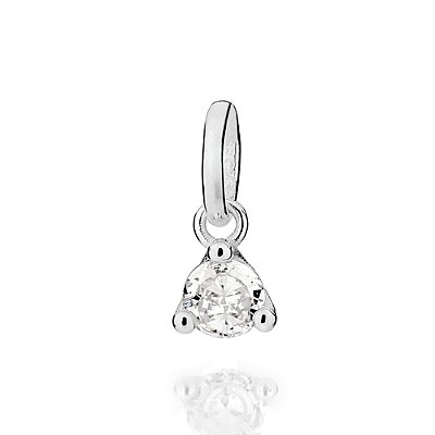 PINGENTE SOLITÁRIO PRATA 925 PONTO DE LUZ. MED 1,3CM ROMMANEL 840305