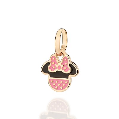 PINGENTE INFANTIL FOLHEADO A OURO MINNIE COM APLICAÇÃO DE RESINA. MED 1,6CM ROMMANEL 543026