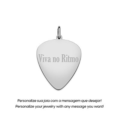PINGENTE PERSONÁLIZAVEL AÇO 316L FORMATO PALHETA. MED 3,7CM ROMMANEL 240131