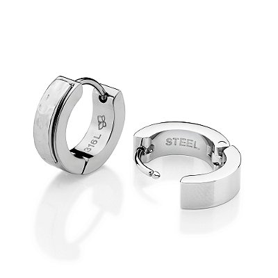 ARGOLA MASCULINA MARTELADO AÇO 316L. MED 1,4CM ROMMANEL 220043