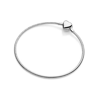 PULSEIRA PRATA 925 RABO DE RATO FECHO FORMATO CORAÇÃO. MED 20CM ROMMANEL 850144