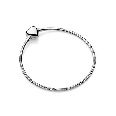 PULSEIRA PRATA 925 RABO DE RATO FECHO FORMATO CORAÇÃO. MED 18CM ROMMANEL 850143