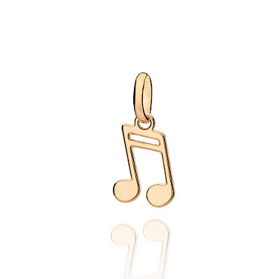 PINGENTE FOLHEADO A OURO NOTA MUSICAL. MED 1,9CM ROMMANEL 543035