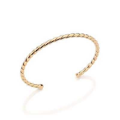 BRACELETE TORCIDO FOLHEADO A OURO. MED 6CM DE DIÂMETRO ROMMANEL 552273