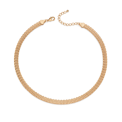 GARGANTILHA FIO ESTEIRA FOLHEADO A OURO. MED 42CM ROMMANEL 532710