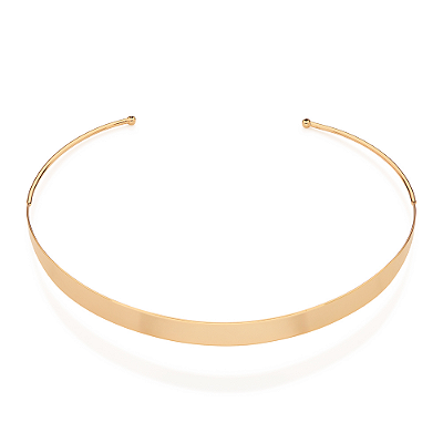GARGANTILHA CHOKER LISA FOLHEADO A OURO. MED 12CM ROMMANEL 532700