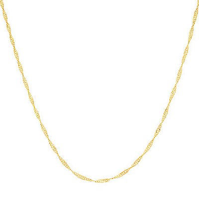 CORRENTE FOLHEADO A OURO FIO CINGAPURA. MED 50CM ROMMANEL 530591