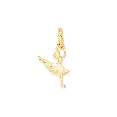 PINGENTE INFANTIL FOLHEADO A OURO BAILARINA. MED 1,5CM ROMMANEL 541558
