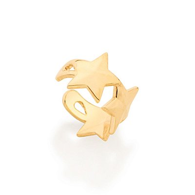 PIERCING DE PRESSÃO FOLHEADO A OURO ESTRELAS. MED 1,1CM ROMMANEL 526646