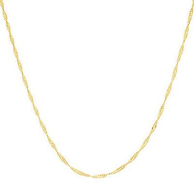 CORRENTE FOLHEADO A OURO FIO CINGAPURA. MED 40CM ROMMANEL 531097